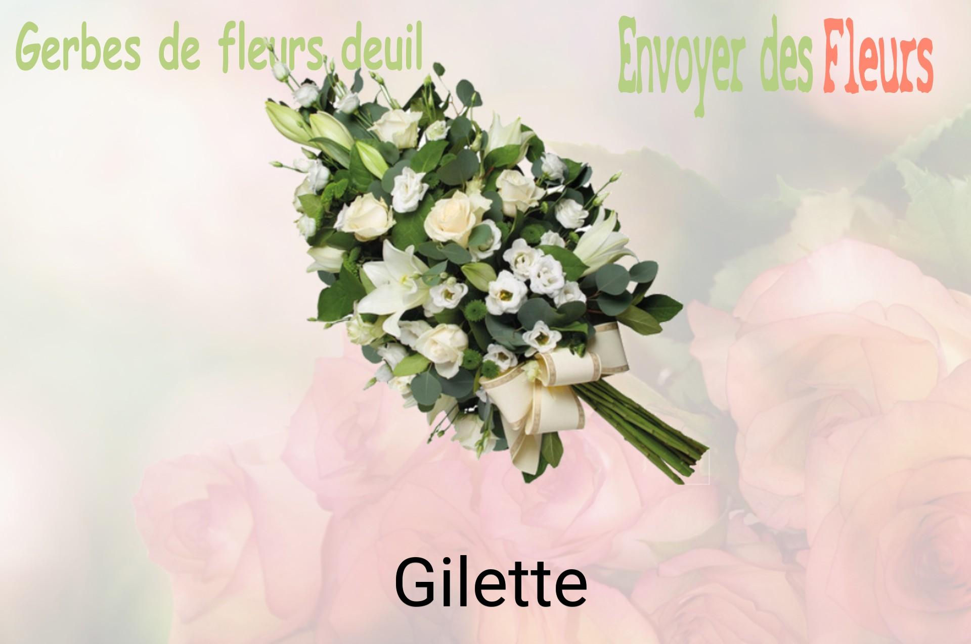 Gerbe de fleurs de deuil livrée à Gilette